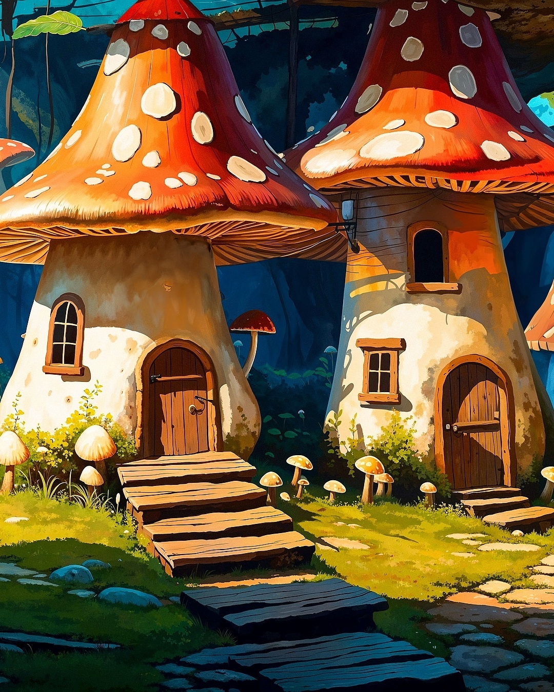 240414 - dark mushroom cottages in an expressionist/dreamscape mix; sdxl (comfy)-1714717521_481_240414-dark-mushroom-cottages-in-an-expressionistdreamscape-mix-sdxl 