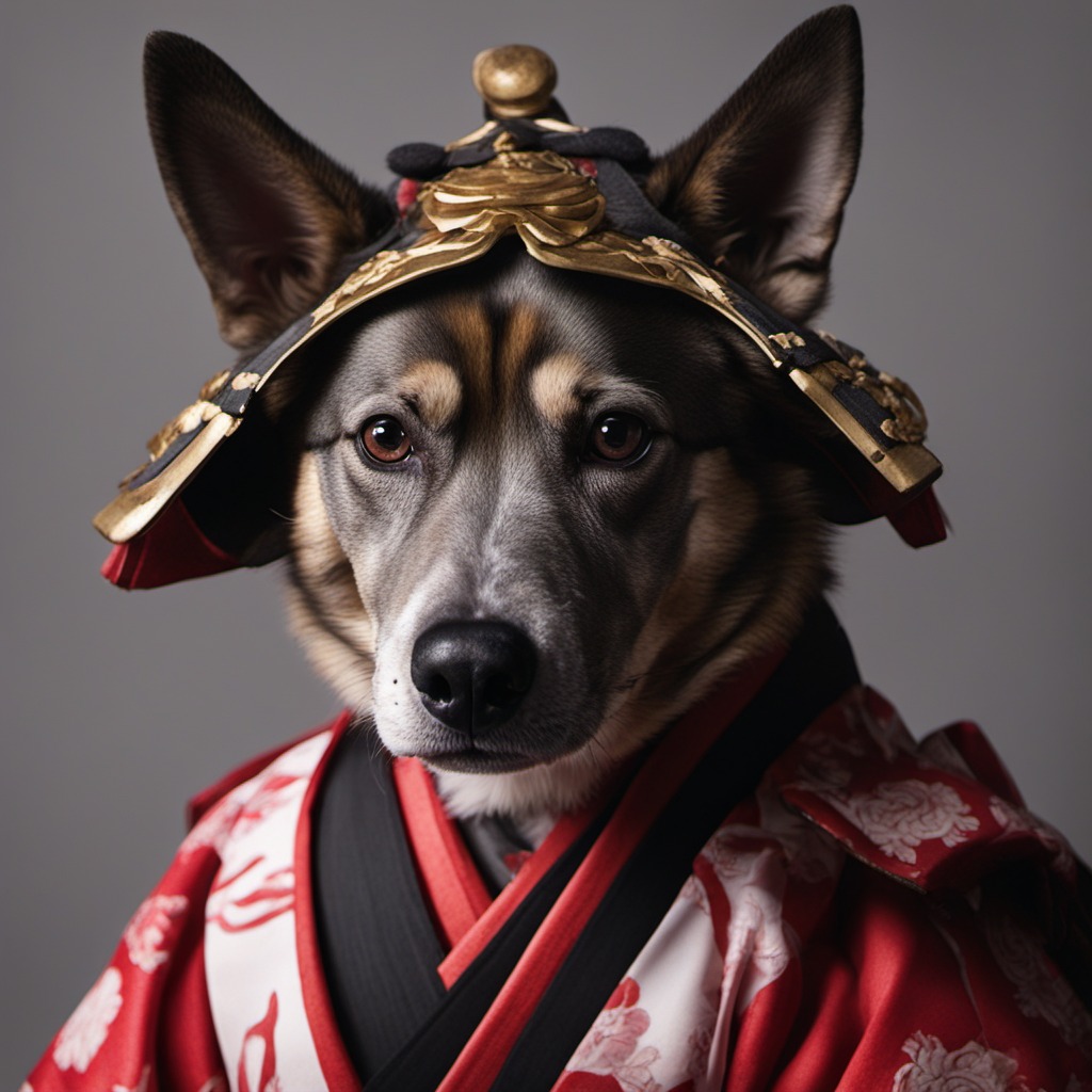 Spotlight on our samurai dog, where the fusion of fur and armor creates a master-433648256_122121715256217237_6896371594900203698_n 