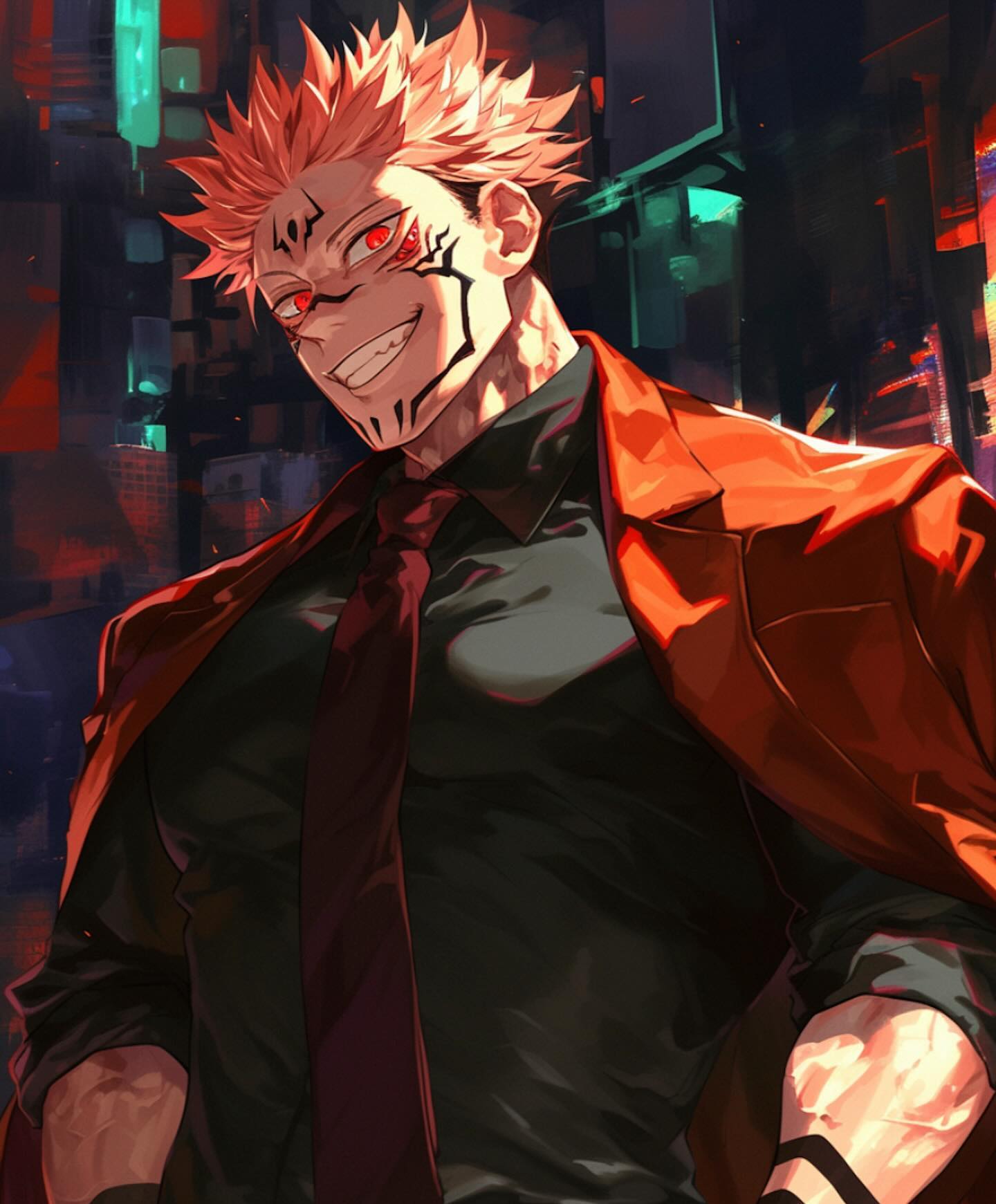 Ryomen Sukuna from Jujutsu Kaisen Does he look Good with a suit?-435712766_632474979062845_458297305335593263_n 
