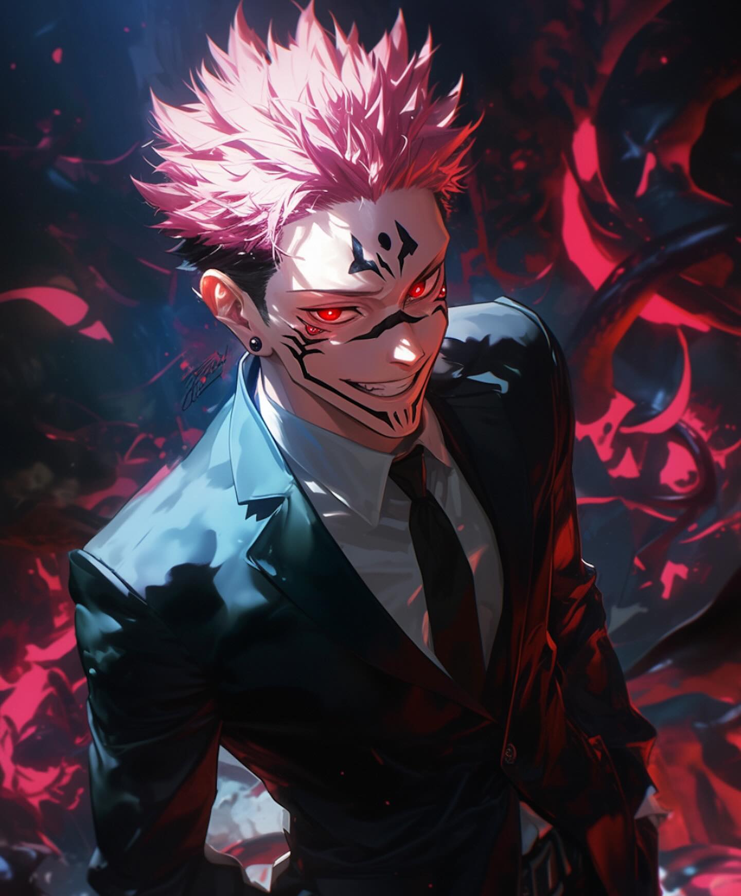 Ryomen Sukuna from Jujutsu Kaisen Does he look Good with a suit?-437296983_958399652140969_7048112261912871243_n 