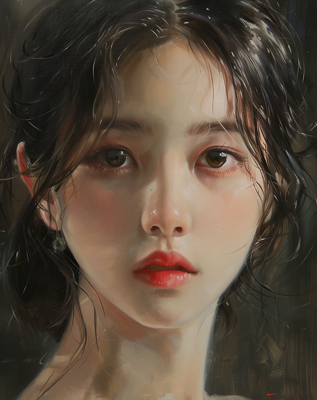 Cute Girl(2) Oil Painting, 2024, midjourney-Cute-Girl2-Oil-Painting-2024-midjourney 