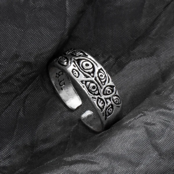 FNIO Vintage Punk Carved Eyes Mens Ring Finger Jewelry Hip Hop Rock Culture Ring Unisex Women Male Party Metal Rings Accessories