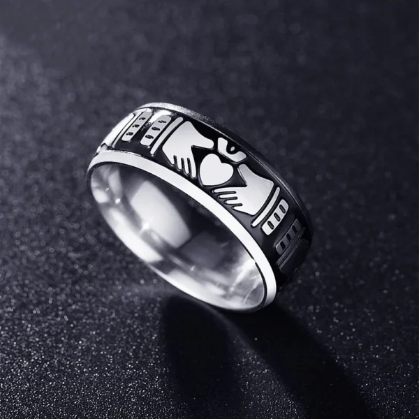 STEELBROS High-end Stainless Steel Irish Claddagh Ring Couple Promise Wedding Band Women Men Fashion Jewelry Gift Dropshipping