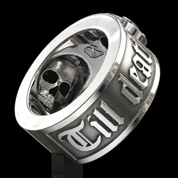 New Personalized Minimalist Niche Creative Trend Death Skull Men's Fashion Retro Ring Hip Hop Punk Street Party Gift Accessories