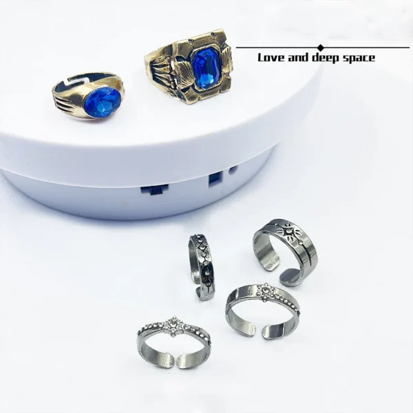 Women Love And Deepspace Xavier Zayne Rafayel Ring Adjustable Jewelry Lian Yu Shenkong Couple Wedding Ring Men Birthday Gifts