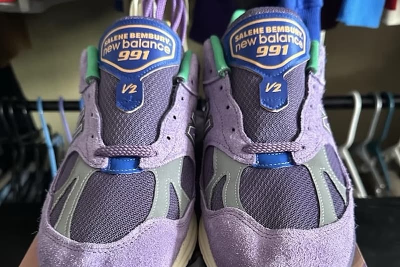 Salehe Bembury x New Balance 991v2 latest collaborative color scheme 