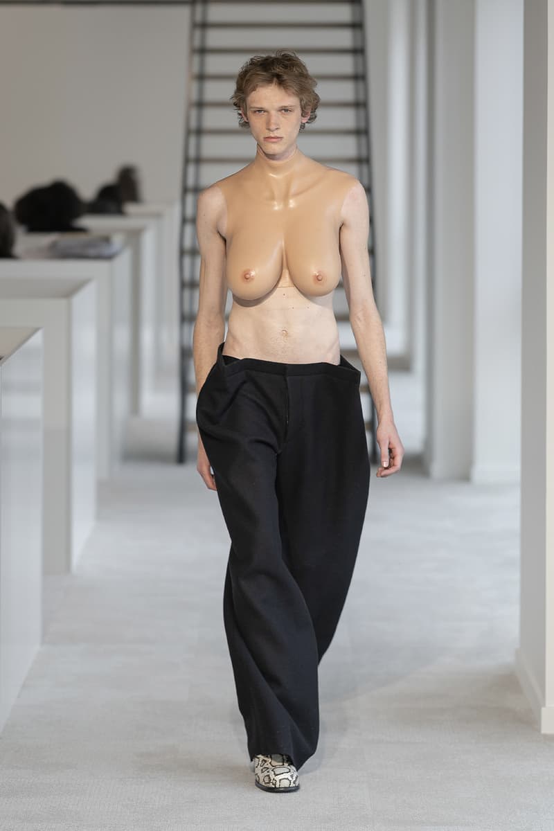 Duran Lantink FW25 Paris Fashion Week Runway Collection wild animal prints zebra alex consani tits out boobs voluptuous bouncy breast duranimals