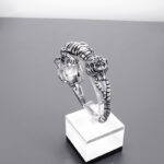 Articulated Stainless Steel Tiger Biting Tail Bracelet