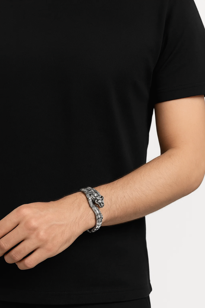 Roaring Lion/Tiger Head Stainless Steel Bracelet