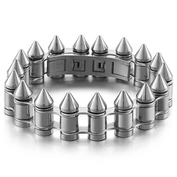 Stainless Steel Bullet Spike Bracelet