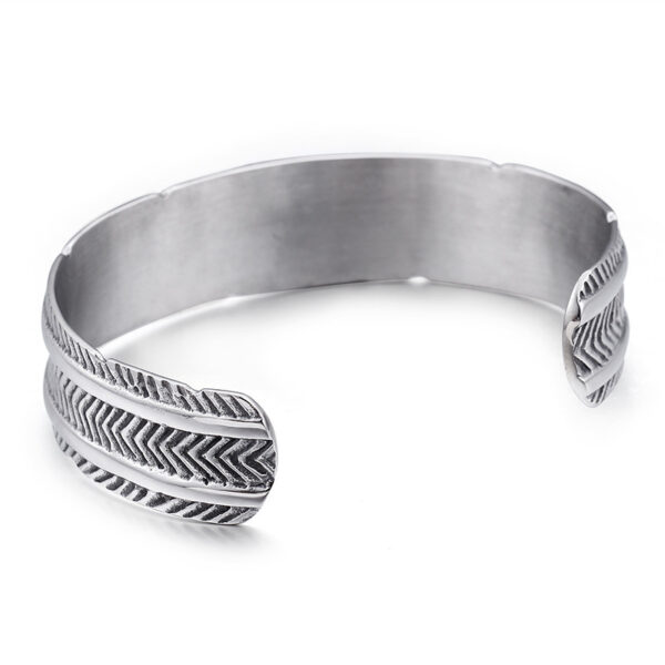 Sterling Silver Etched Cuff Bracelet
