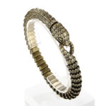 Vintage Bronze Tone Snake Bracelet
