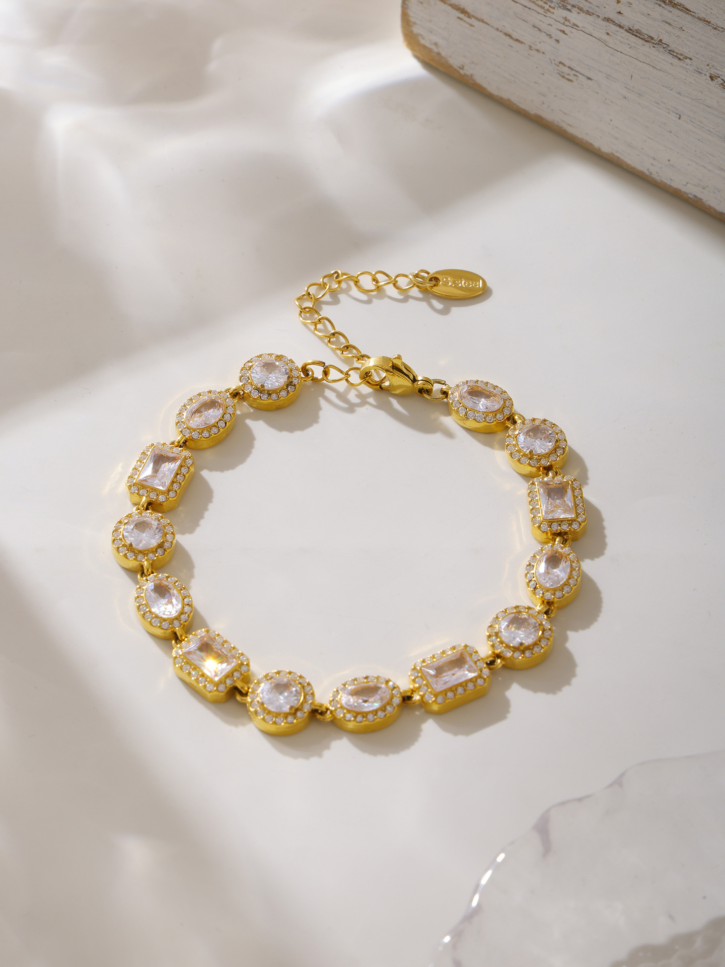 Stainless Steel Pebble Bead Bracelet | Natural Stone Accents | Unisex Adjustable Chain - 详情-12 