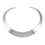 Sleek Silver-Tone Choker Necklace for Women – Modern Minimalist Statement Collar