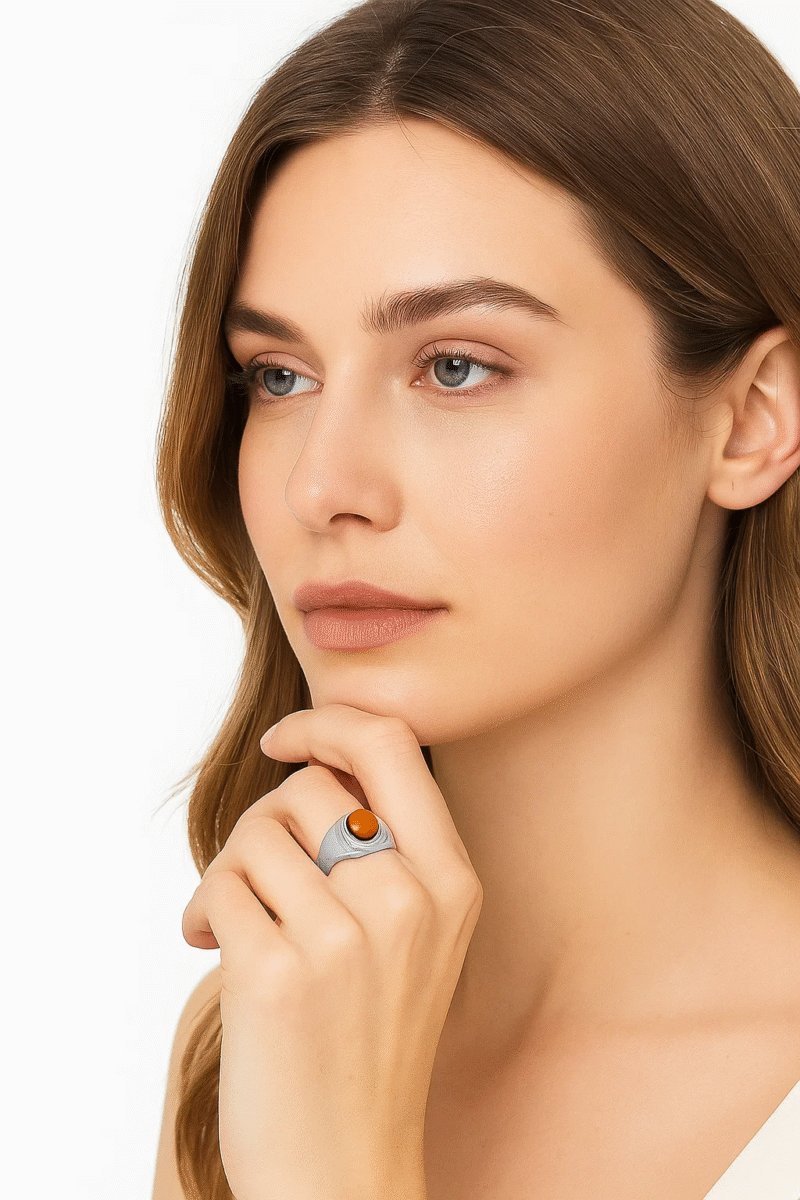 Sterling Silver Tiger Eye Ring | Oval Gemstone Statement Jewelry