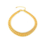 Gold Tone Spiral Coil Statement Necklace for Women – Adjustable Choker