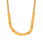 18K Gold Plated Love Message Bar Link Chain Necklace for Women – Adjustable Snake Chain Design