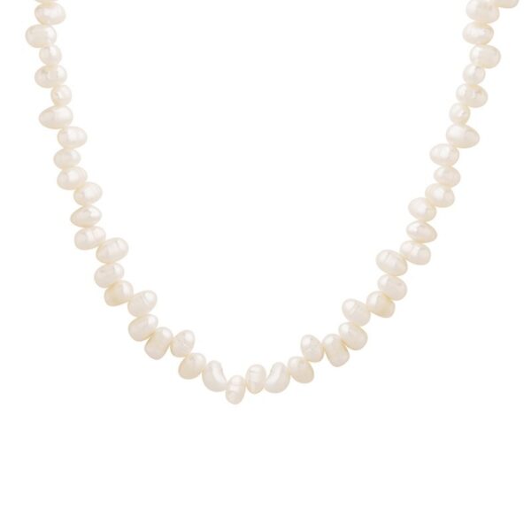 Natural Irregular Freshwater Pearl Choker Necklace - Dainty & Elegant Beaded Chain