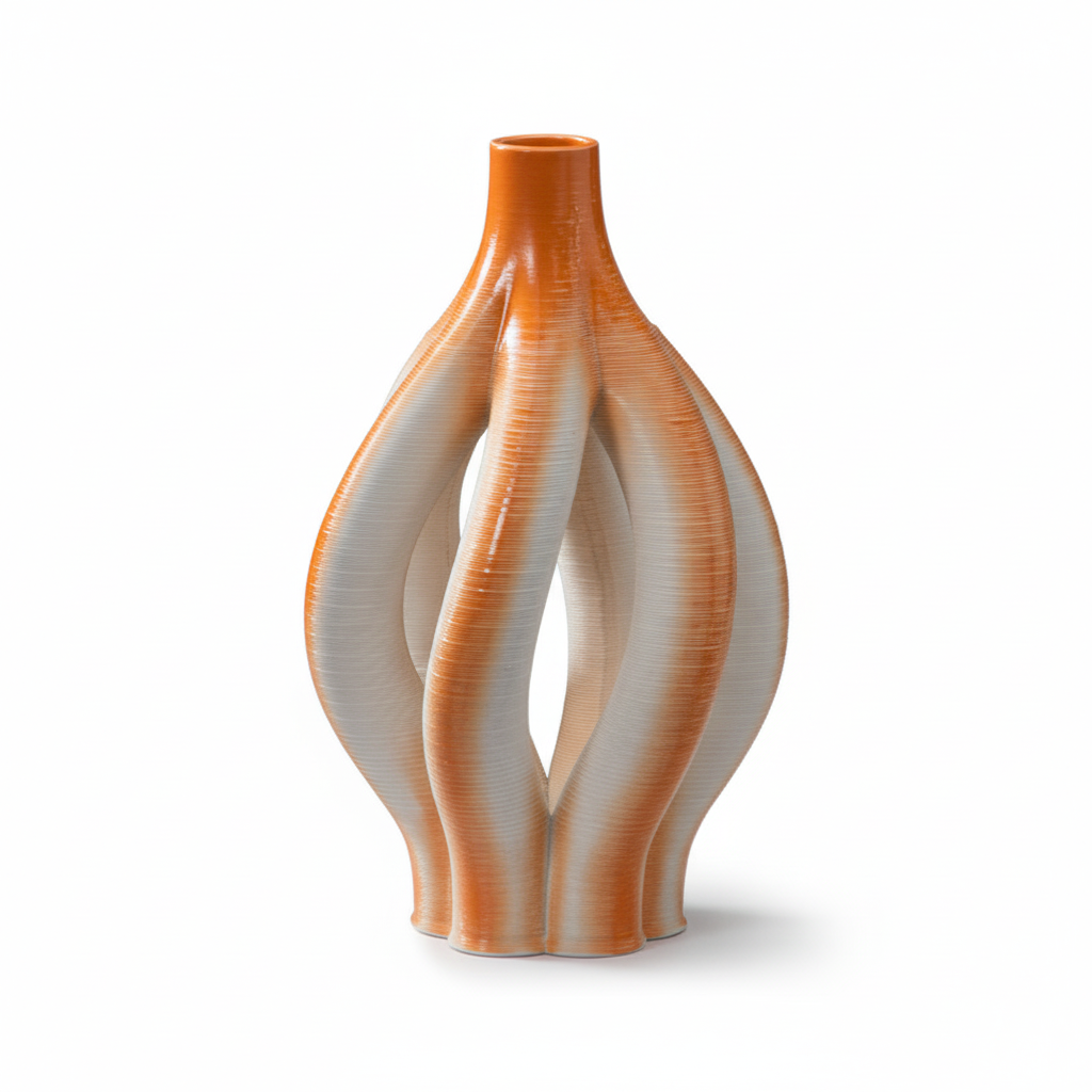 A Vibrant Twist: 3D-Printed Ceramic Vase