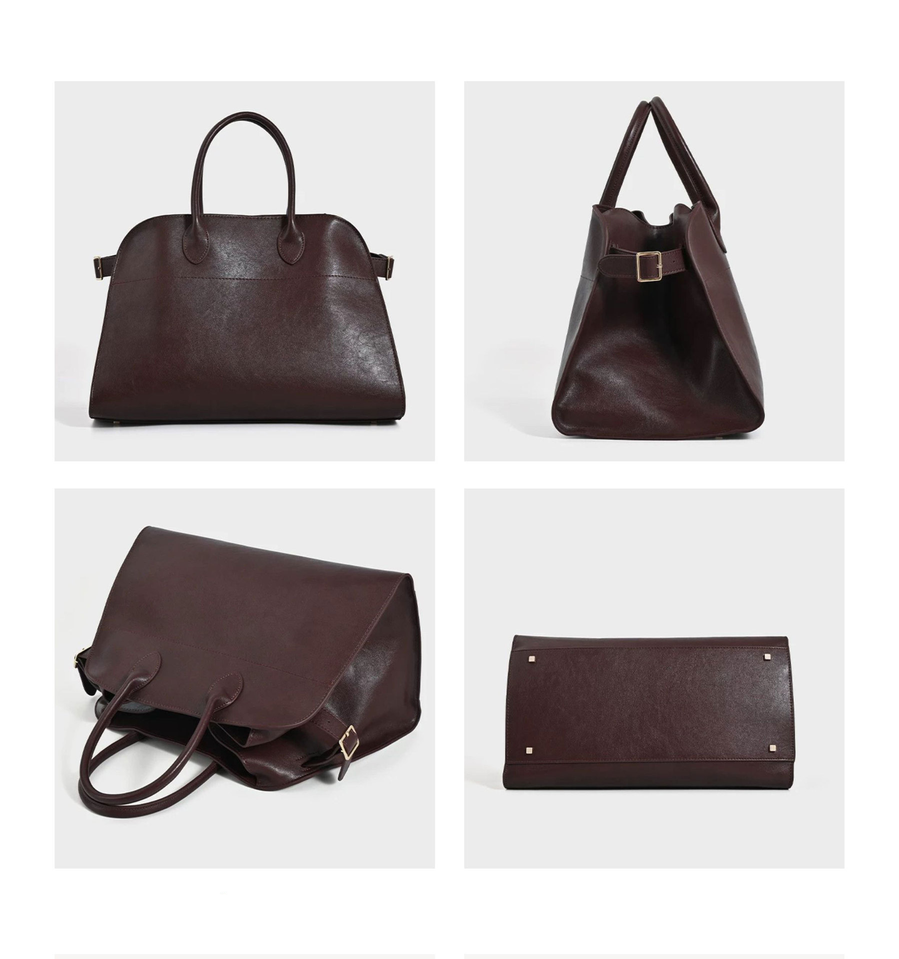Black Suede Women's Structured Dome Handbag, Professional Laptop Tote - new-详情-6 
