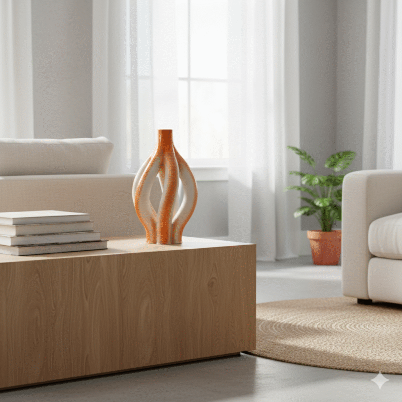 A Vibrant Twist: 3D-Printed Ceramic Vase