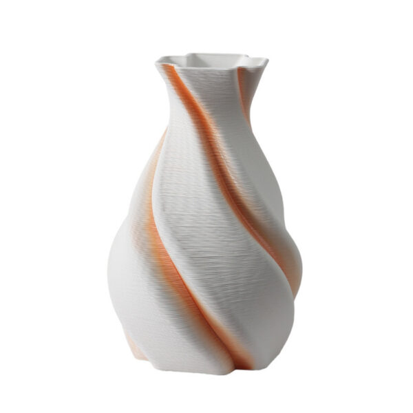 3D Printed Ceramic Twist Vase - Modern & Unique Decorative Accent