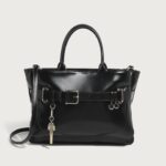 Formal Black Top Handle Bag for Women – Chic Structured Tote