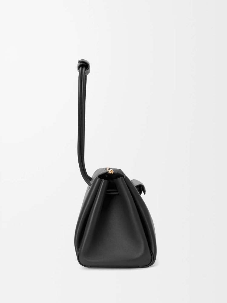 Black Leather Women's Laptop Tote Bag, Modern Work Handbag - 详情-10-1 