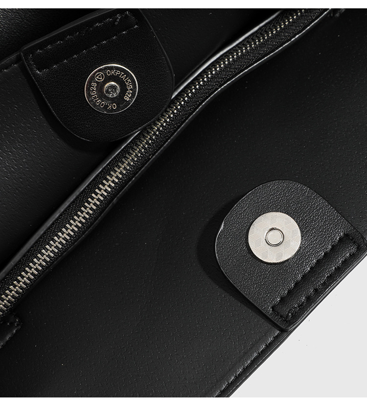 Large Women's Black Leather Tote Bag - Spacious & Stylish Shoulder Handbag - 详情-20-1 