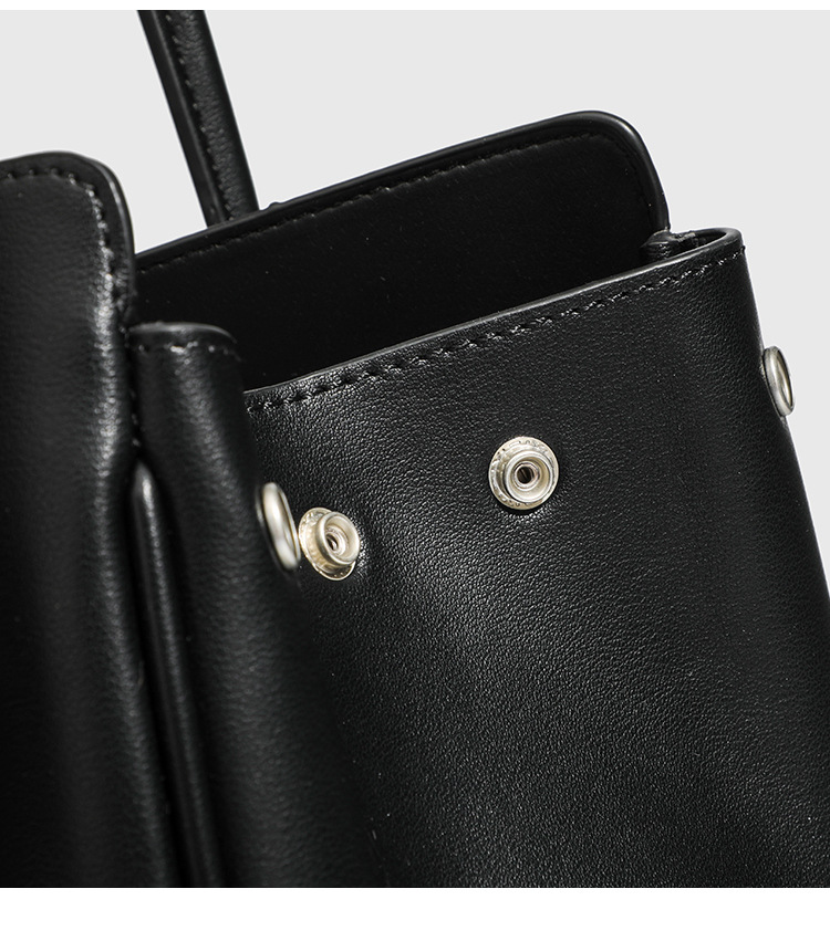 Large Women's Black Leather Tote Bag - Spacious & Stylish Shoulder Handbag - 详情-21-1 