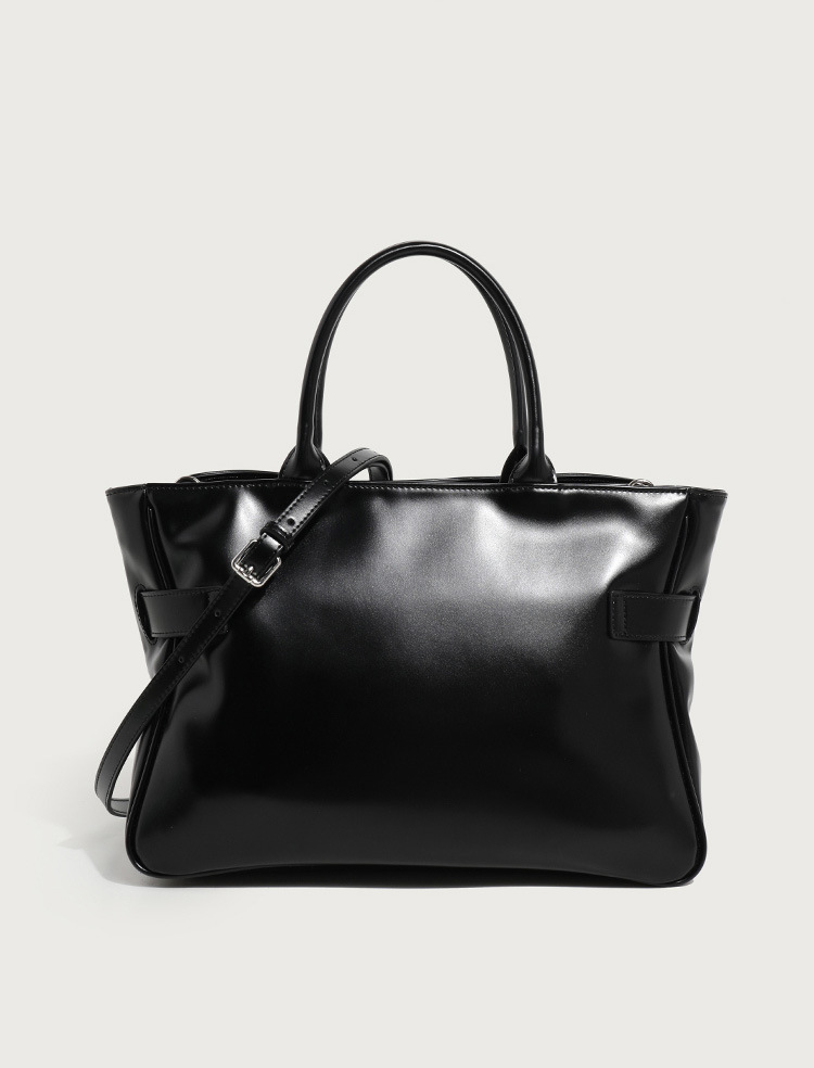 Formal Black Top Handle Bag for Women - Chic Structured Tote - 详情-21-2 