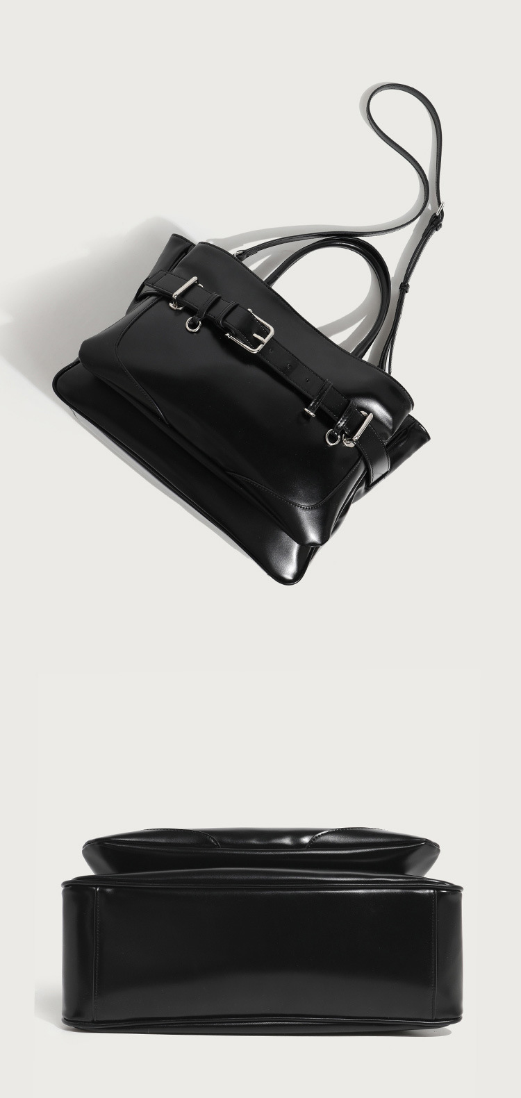 Formal Black Top Handle Bag for Women - Chic Structured Tote - 详情-23-1 