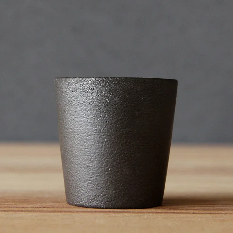 1PC Coarse Pottery Kiln Transformed Into Tea Cups Imitation Wood Fired Pottery Japanese Style Mug Tea Set Accessories