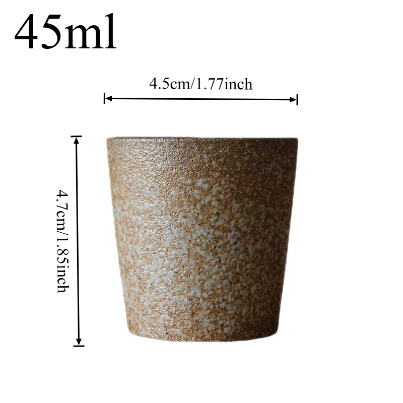 1PC Coarse Pottery Kiln Transformed Into Tea Cups Imitation Wood Fired Pottery Japanese Style Mug Tea Set Accessories