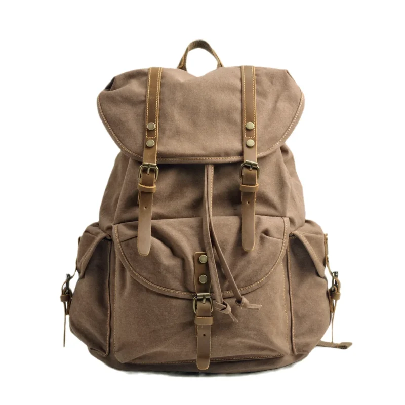 Vintage Canvas Men's Backpack Outdoor Sports Riding Backpack Casual Large Capacity Travel Hiking rucksack