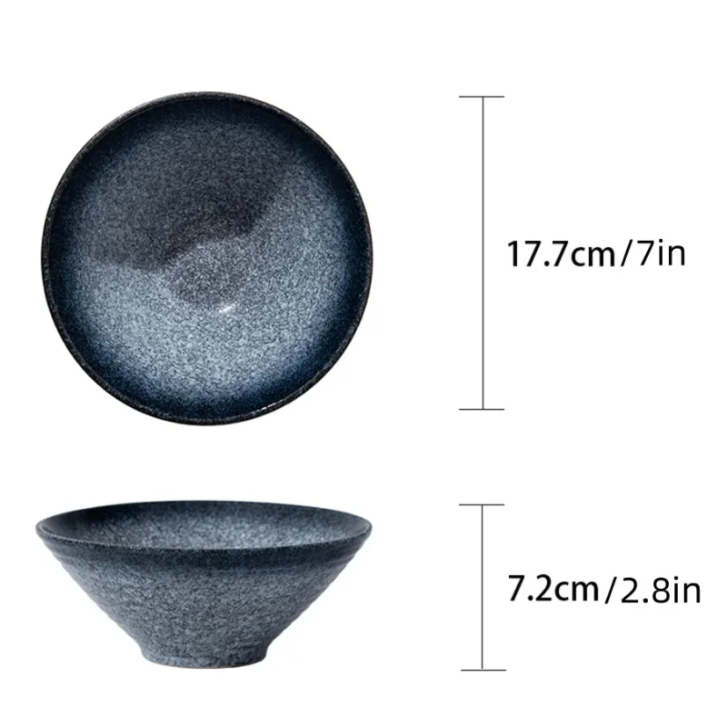 Ceramic Ramen Bowl Retro Ceramic Bowl Soup Bowl Salad Bowls Dessert Bowls Sashimi Bowls Underglaze Color Restaurant Tableware