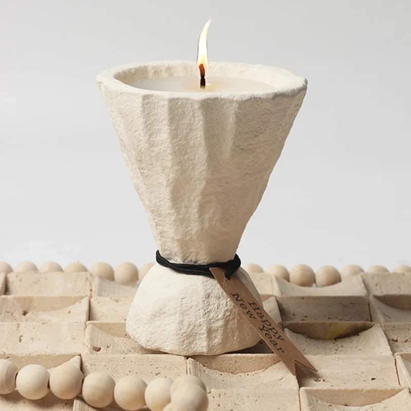ABHI Art Stand Gypsum Tealight Candle Holder Amosphere for Wedding Party Table Decor Candlestick (Candle NOT Include)