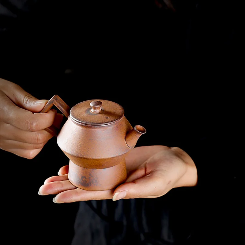 Retro Japanese Style Pot Teapot Kung Fu Coarse pottery Tea Making Device Tea Infuser Tea Kettle Chinese Small Teapot