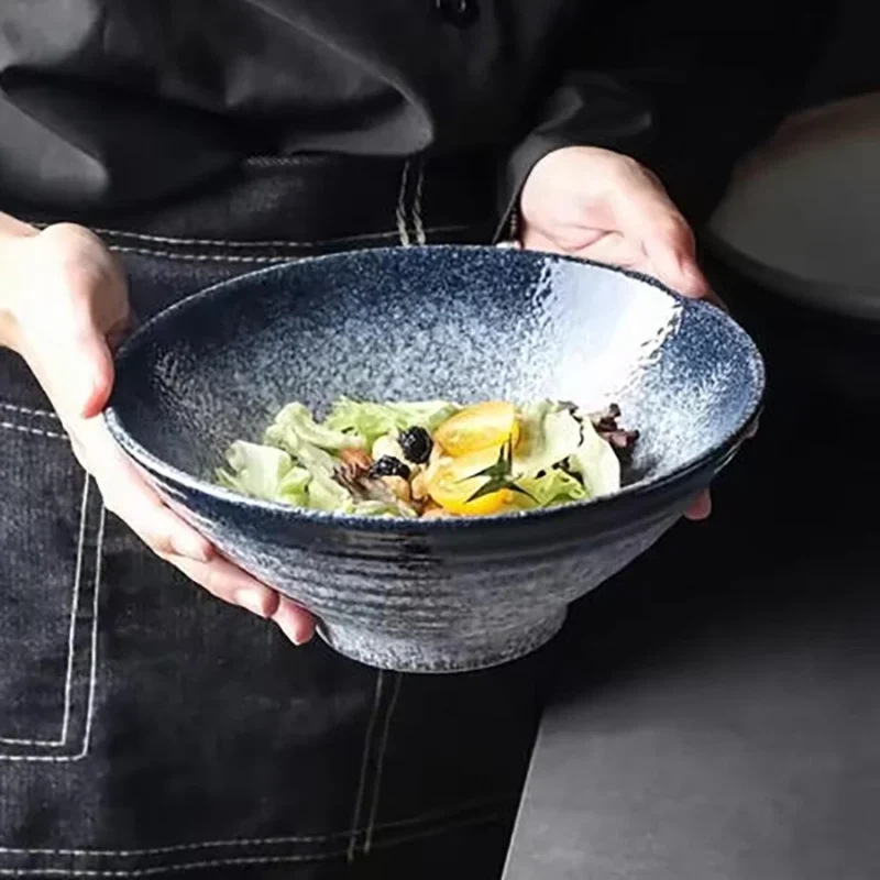 Ceramic Ramen Bowl Retro Ceramic Bowl Soup Bowl Salad Bowls Dessert Bowls Sashimi Bowls Underglaze Color Restaurant Tableware