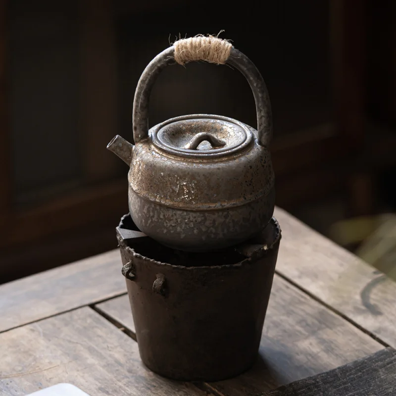 450ml Stoneware Teapot Tea Kettle Ceramic Teapot Teaware Tea Set Tea Utensils Tea Maker Tea Pot Set Tea Making Tools Accessories