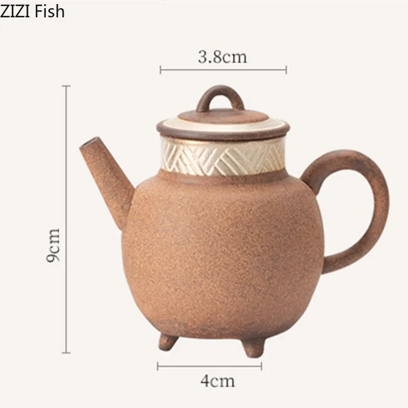 Three legged Teapot Office Longjing Pu'er Teapot Creative Ceramic Kung Fu Tea Set Small Teapot Chinese Tea Ceremony Accessories