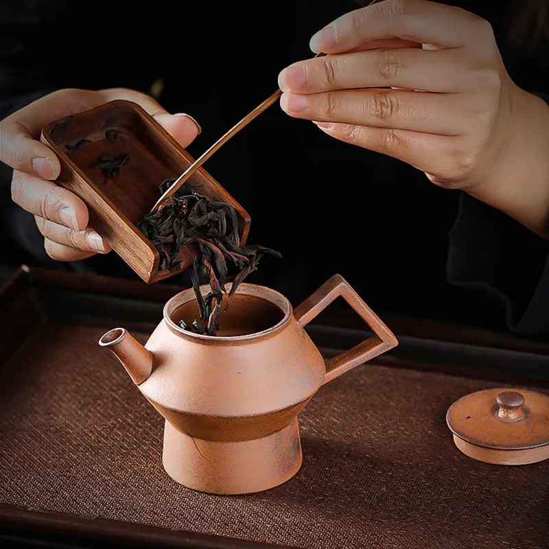 Retro Japanese Style Pot Teapot Kung Fu Coarse pottery Tea Making Device Tea Infuser Tea Kettle Chinese Small Teapot