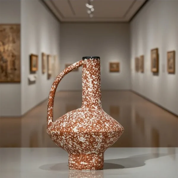 Simple Ceramic Entrance Hall Vases Creative Handles Given Gift Bathroom Vases Modern Luxurious Art Living Room Home Decoration