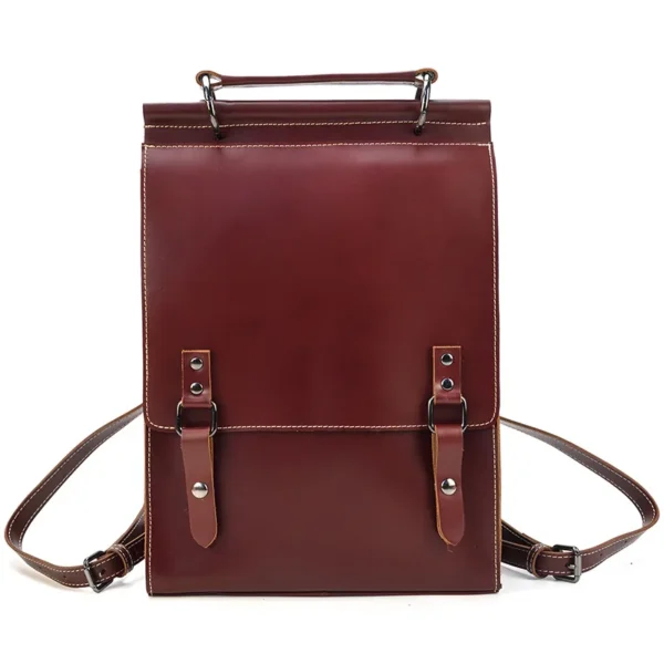 Vintage Crazy Horse Leather Men Women Backpack Genuine Leather Backpacks Man A4 School Bags Rucksack Laptop Daypack Shoulder Bag