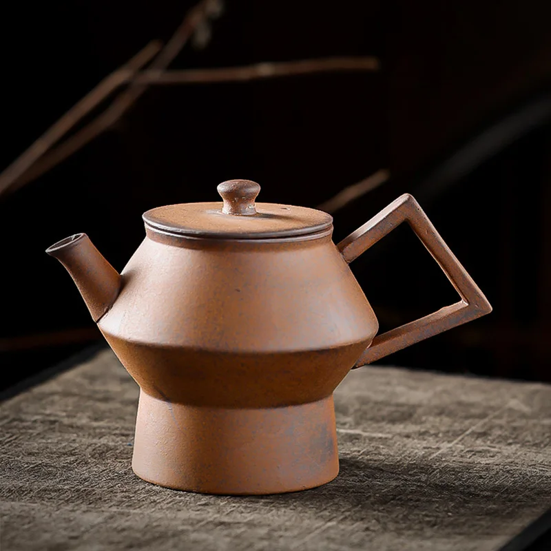 Retro Japanese Style Pot Teapot Kung Fu Coarse pottery Tea Making Device Tea Infuser Tea Kettle Chinese Small Teapot
