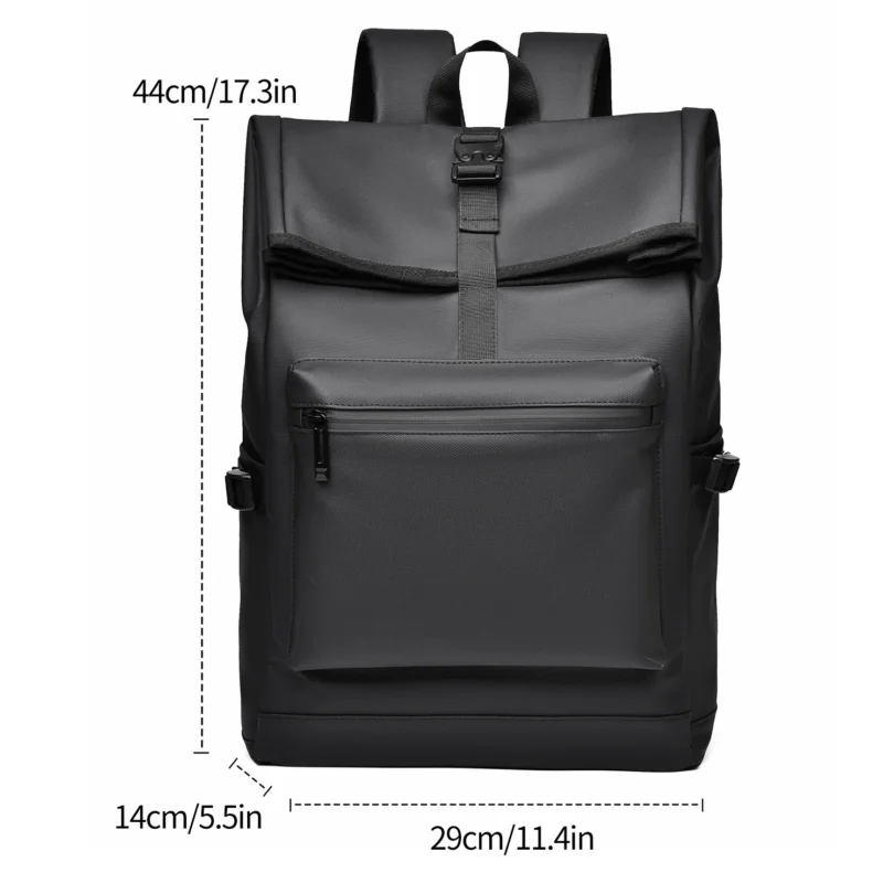 A 15.6-Inch Men's And Women's Large Capacity Simple Fashion Wear-Resistant Anti-Scratch Fabric Multi-Functional Casual Backpack