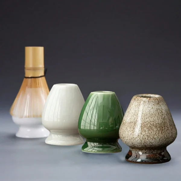 1PCS Ceramic Matcha Green Tea Chasen Holder Stand Bowl Bamboo Whisk Grinder Brushes Tea Tools Holder Tea Accessories Teaware