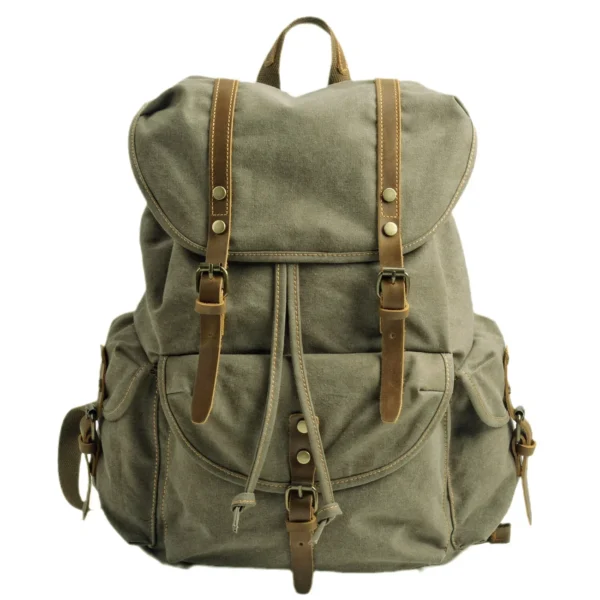 Vintage Canvas Men's Backpack Outdoor Sports Riding Backpack Casual Large Capacity Travel Hiking rucksack