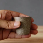 1PC Coarse Pottery Kiln Transformed Into Tea Cups Imitation Wood Fired Pottery Japanese Style Mug Tea Set Accessories