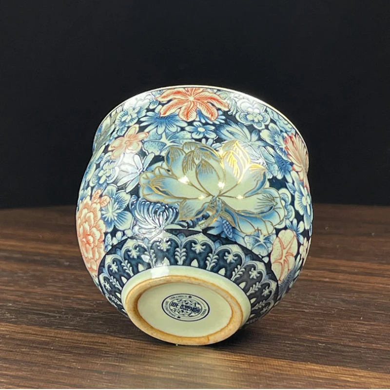 Ru kiln ceramic traditional smooth teapot vintage open slice brewing teapot household kung fu tea set Chinese style tea cups